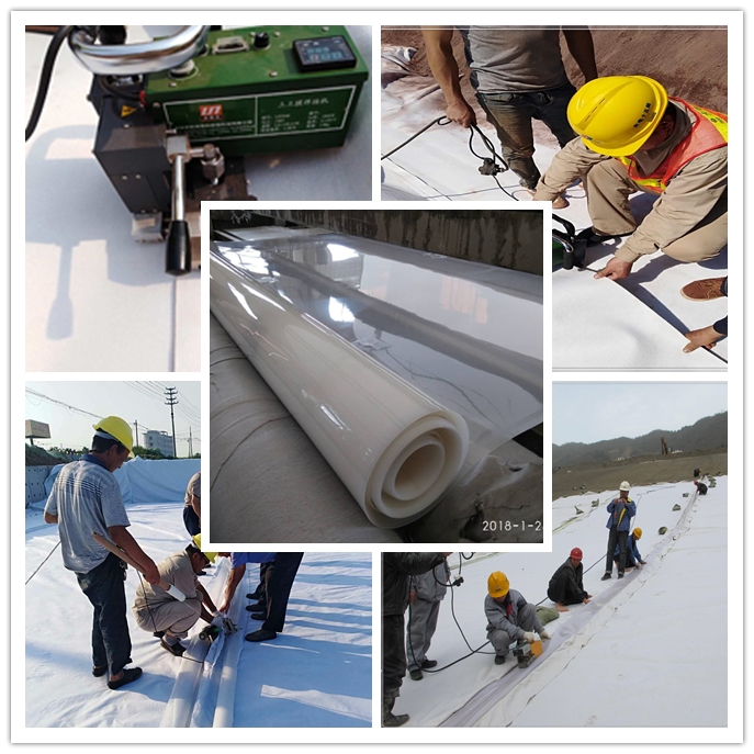  光面土工膜、糙面土工膜都由吹塑法完成